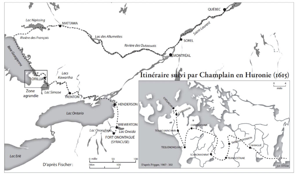 Champlain itinerary
